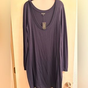 Express Navy bodycon sweater dress